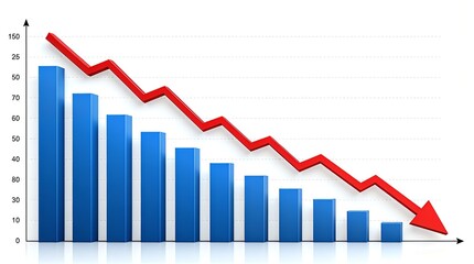 Obraz premium business graph on white background