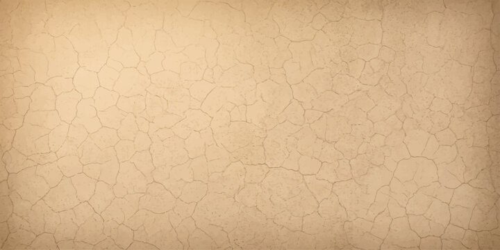 A cracked earth texture, resembling parched desert soil or ancient pottery, offers a rustic and weathered background with a warm, earthy tone.