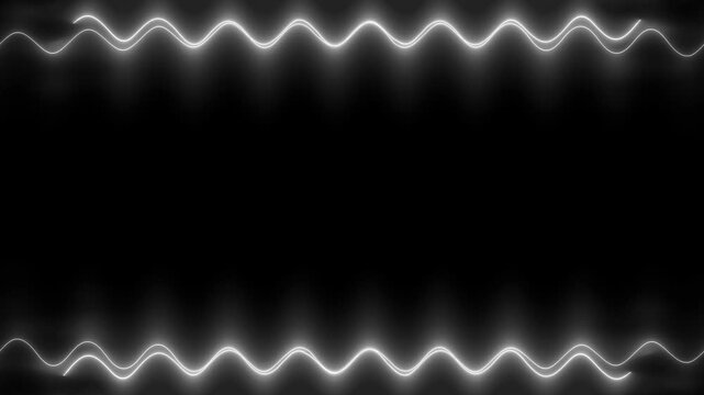 Abstract Black and White Wave Pattern Background Design