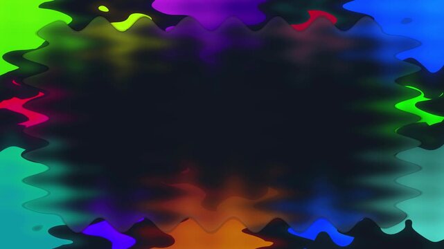 Abstract Colorful Swirls: A Vibrant Digital Art Frame