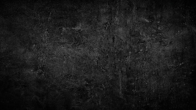 Abstract background with black wall grain grunge  texture for web banner template or wallpaper design