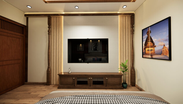 Nepali style T.V  Unit Design
