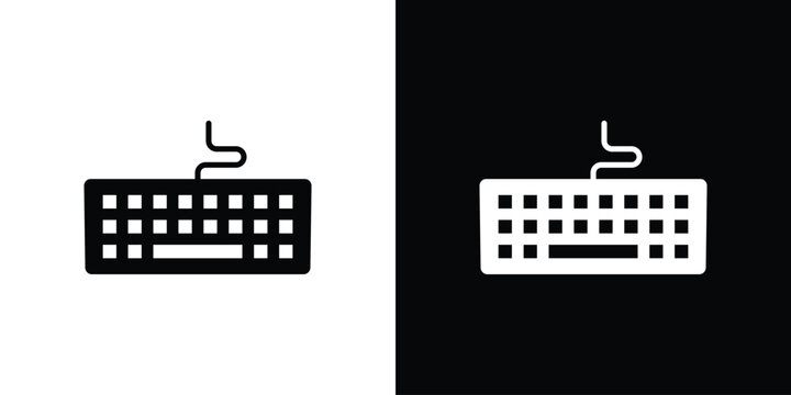 Keyboard icon concept flat black vector. EPS10
