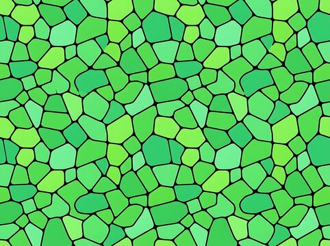 Seamless pattern of green mosaic tiles