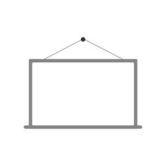 Naklejka premium blank white board isolated on white background
