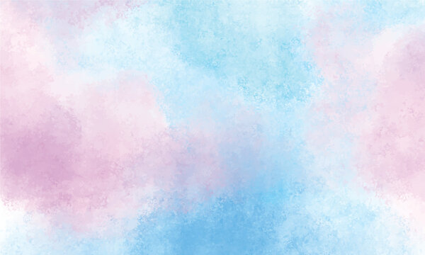 Soft cotton candy pastel watercolor texture background in pink and blue
