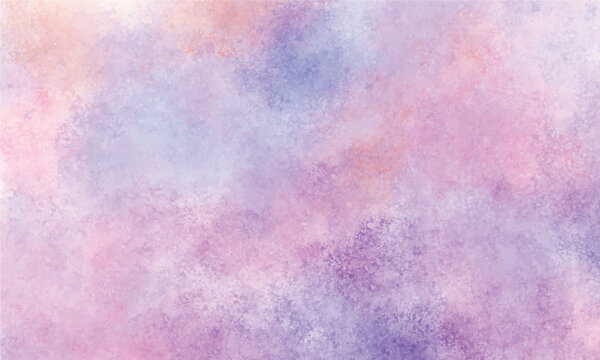 Abstract pastel watercolor texture background in purple and peach
