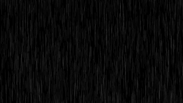 heavy rain looping over black background.Rainy Weather.Heavy rain and weather storm in raining season.Abstract vector background.seamlessly looped rain animation.