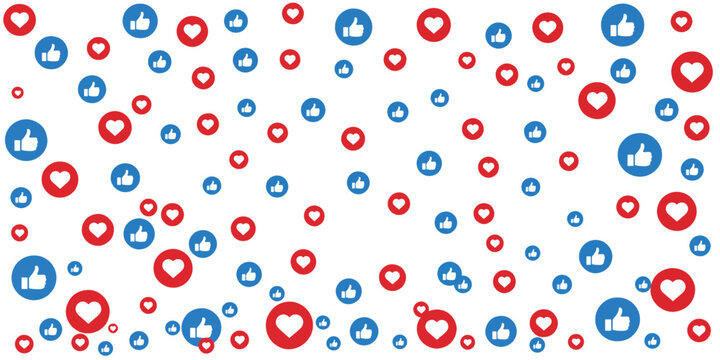 Seamless Blue Numeric Background with Vector Icons, Web Buttons, Circular Symbols and Abstract Digital Pattern Design