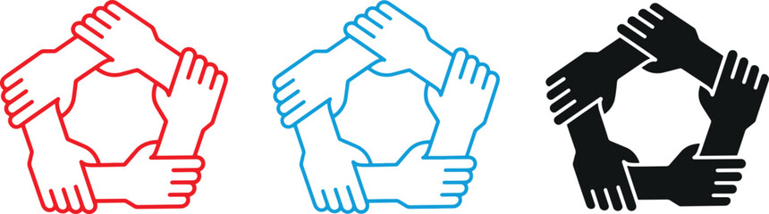 Teamwork icon vector. teamwork, collaboration, and community symbol. vector illustration most effective concept © JOBAER GRAPHIC
