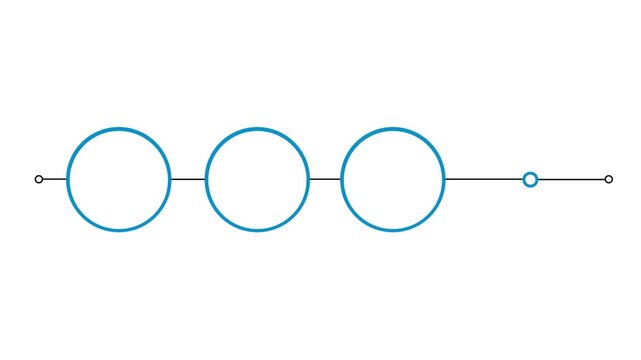 Timeline process animation, workflow progress diagram, circular milestone infographic, business roadmap interface, modern project flow design, minimal presentation motion graphic