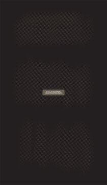 Abstract Black Halftone Gradient Background with Metallic Dot Texture Pattern