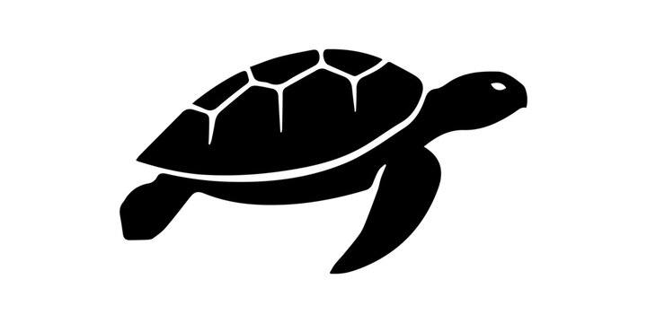 Sea turtle silhouette vector collection featuring marine wildlife icons in geometric, tribal and decorative styles, ocean animal illustrations isolated on white background for logo design
