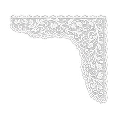 Obraz premium PNG Intricate lace corner design