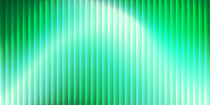 Green Background Glass Texture for Ribbed Glass Gradient and Effect Pattern Abstract, Background Glitch Soft with Linear Light Prism and Vibrant Geometric. Stripes Glass with Fluted Poster