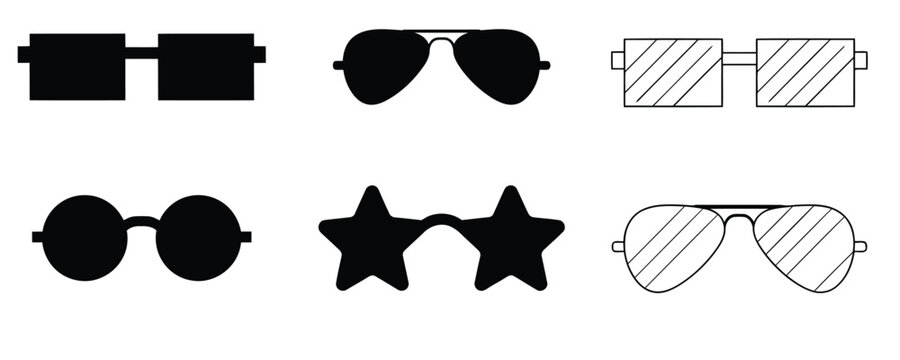 Collection of six different sunglasses