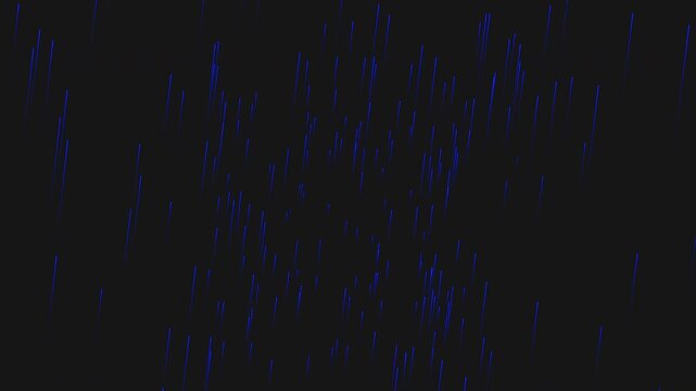 Abstract blue matrix digital data rain falling on dark background motion Video, Vertical glowing neon blue particle velocity lines cyber background Video 
