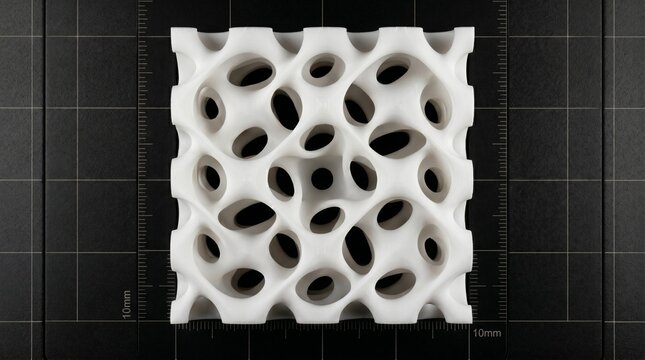 Compleja estructura giroide blanca en metamaterial ac&uacute;stico