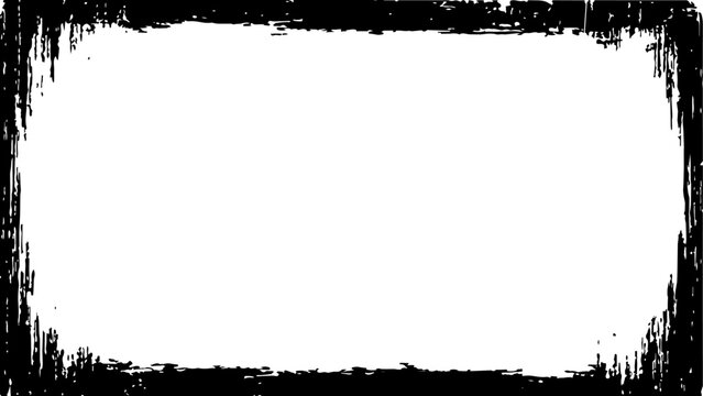 Monochrome grunge frame and abstract texture background vector
