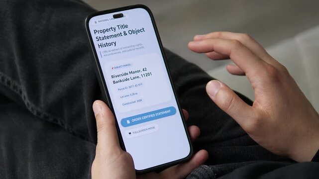 User completing the full cycle from ordering a certified statement to reviewing the final document. The journey ensures complete transparency. Ideal for legal workflows, property acquisition, and