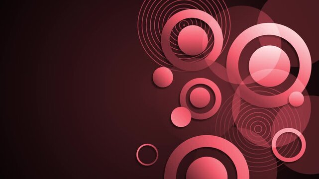 Abstract background with layered concentric circles and rings animation