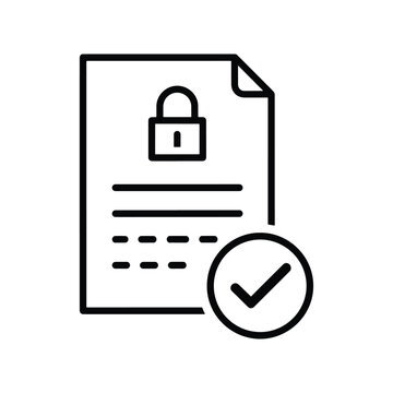 Leave approval minimalist line icon