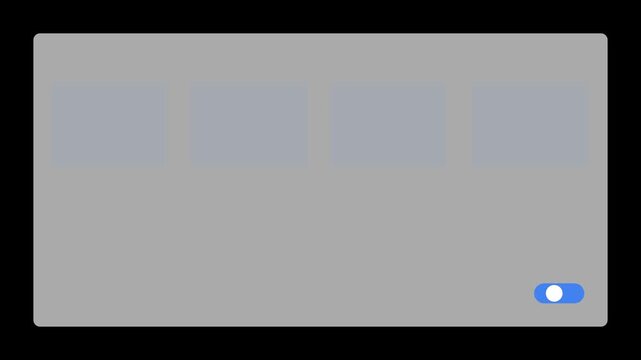 Minimalist ui toggle switch animation: dark and light mode interface interaction