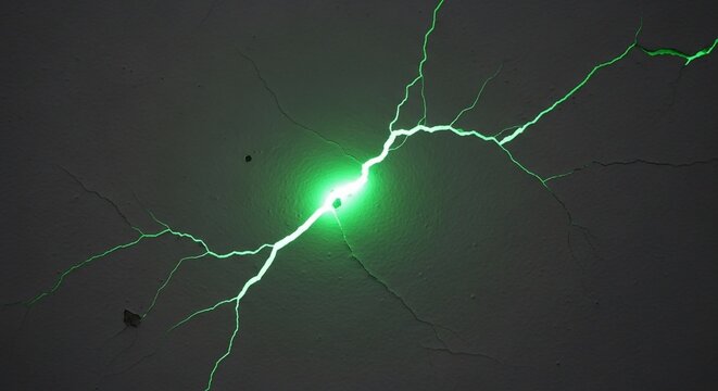 Green lightning bolt illustration