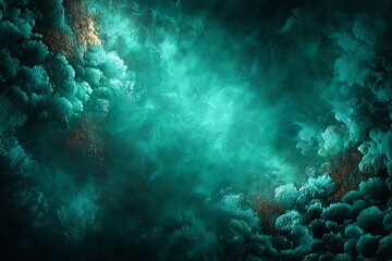 Fototapeta premium Abstract swirling blue and green digital smoke or ink effect