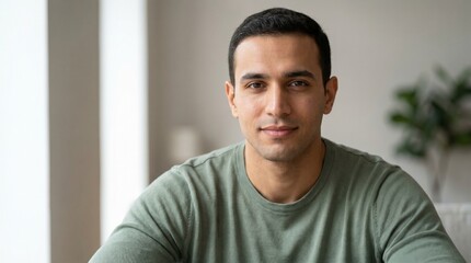Obraz premium Young Man With Calm Confident Expression