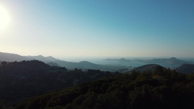 Scenic View of Bodrum Yalikavak and Aegean Sea in Sunlight