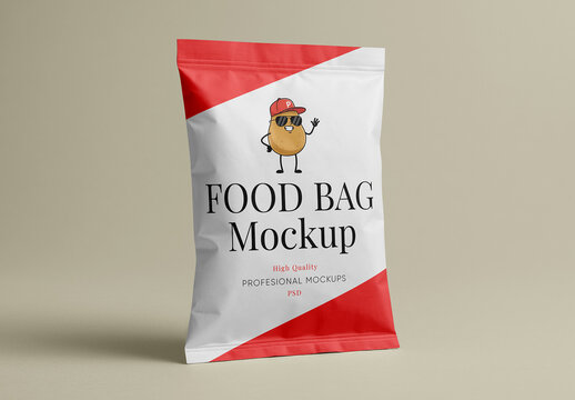 Standing Food Bag Mockup