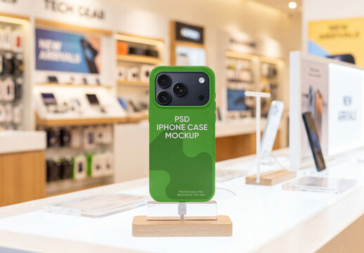 Phone Case on Stand Mockup
