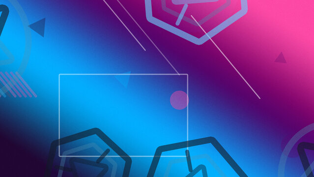 Futuristic digital network scene with glowing geometric panels, wireframe elements, and neon blue and purple gradients, conveying innovation and tech energy for presentations.