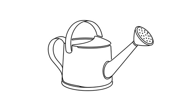 Minimalist black and white line art coffee cup with handle.