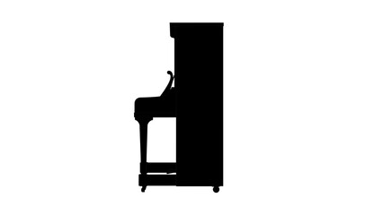 Fototapeta premium Minimalist black office chair isolated on white background.