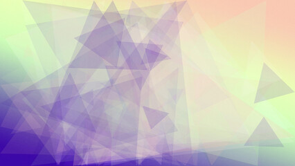 Obraz premium Soft pastel abstract geometric triangles blend in gentle purple and mint tones, creating a dreamy modern backdrop for design, branding, and creative presentations.