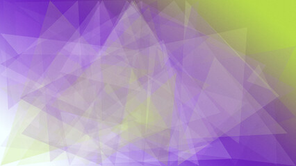 Obraz premium Dreamy purple and violet geometric triangles blend into soft light, creating a calm, modern abstract background for presentations, design projects, or creative branding.
