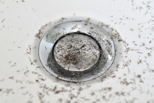 Bartstoppeln im Waschbecken