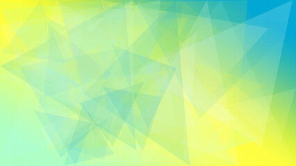 Fototapeta premium A cheerful abstract polygon backdrop blending aqua, lime, and yellow gradients for a modern, lighthearted design suitable for branding, presentations, or digital art.