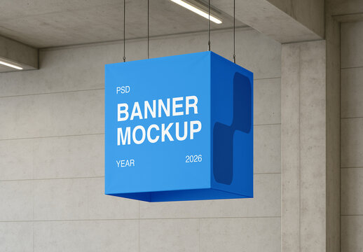 Cubic Banner Mockup