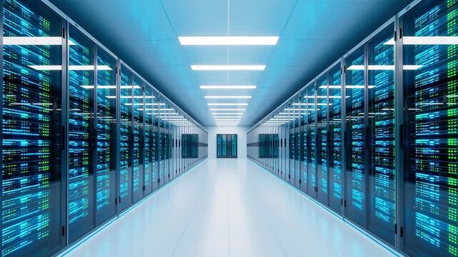 server room with data racks