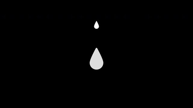 Water Drop Falling And Liquid Dripping Nature Animation Transparent Background Alpha Channel