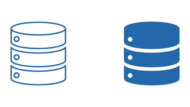 Three stacked database cylinders symbolizing data storage and information management