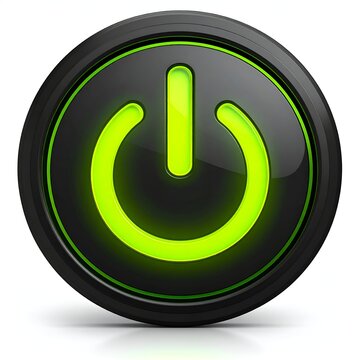 Illuminated Power Button - A Symbol of Control and Energy.