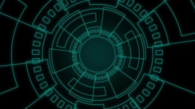 Interface animation monitors blue digital telemetry data. Clean interface animation processes advanced engineering data. High-tech interface animation displays tracking dashboards.
