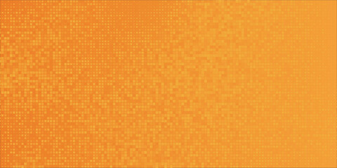 Fototapeta premium Abstract orange financial technology background, network pixel elements. Abstract science, technology and business background.