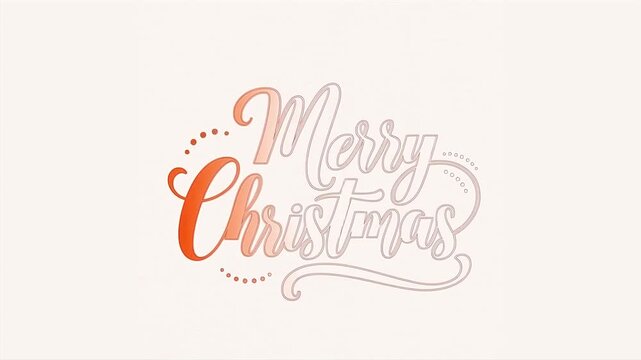 Merry Christmas Elegant Lettering Motion Typography Template PSD
