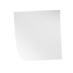 Fototapeta premium Blank rectangular white paper sheet isolated on white background