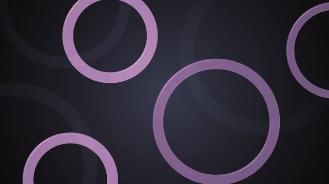 Abstract background with overlapping light circles and rings, simple modern geometric pattern with soft shadows animation